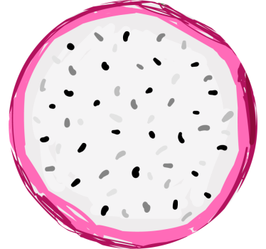 Sárkány gyümölcs geeky alátétek - TenStickers