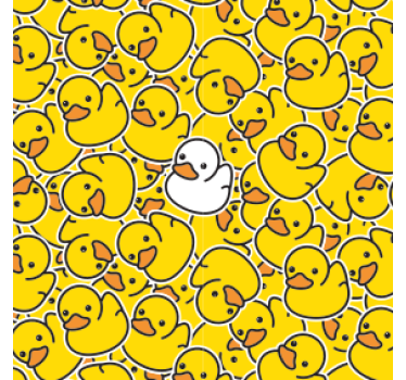 Játékos gumi kacsák minta poháralátétek szörnyszülött - TenStickers