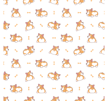 Játékos corgi minta poháralátétek szörnyszülött - TenStickers