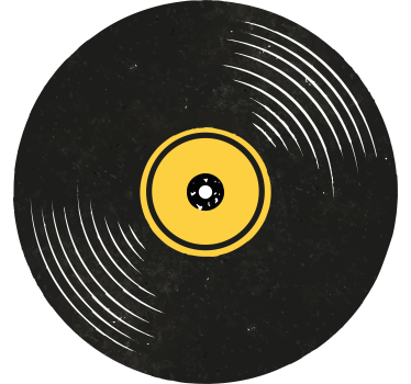 Poháralátétek szörnyszülött vinyl lemez művészet - TenStickers