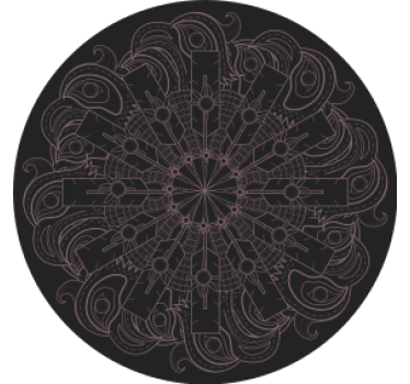 Nyíl mandala mintás retro poháralátétek - TenStickers