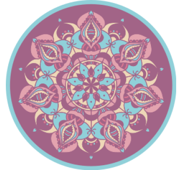 Modern poháralátétek bonyolult virágmandala mintával - TenStickers