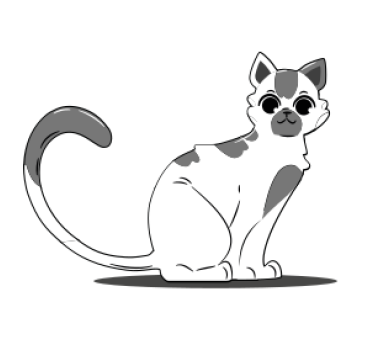 Modern poháralátétek aranyos macska figurával - TenStickers