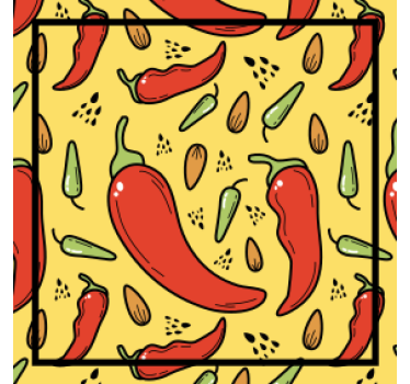 Modern poháralátétek chili paprika mintával - TenStickers