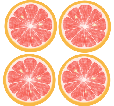 Citrus szelet mintás poháralátétek szörnyszülött - TenStickers