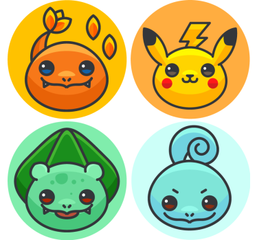 Cuki mesehősök poháralátétek szörnyszülött - TenStickers
