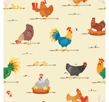 Színes farm Állatok poháralátétek modern - TenStickers