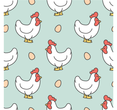 Modern poháralátétek csirke és tojás mintával - TenStickers
