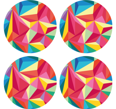 Vibráló geometrikus minták poháralátétek - TenStickers