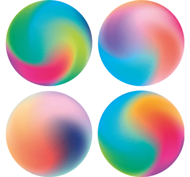 Színes forgó minták poháralátétek - TenStickers