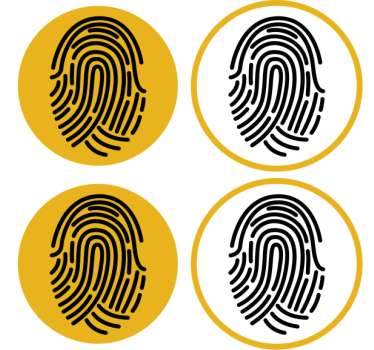 Poháralátétek szörnyszülött egyedi ujjlenyomat minták - TenStickers