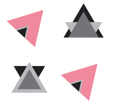 Geometrikus formaréteg poháralátétek - TenStickers