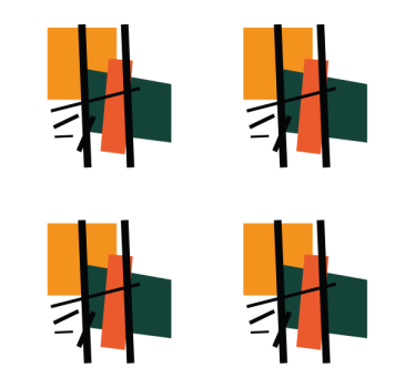 Modern poháralátétek absztrakt geometriai formákban - TenStickers