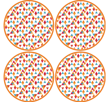 Gyémánt alakú geometriai művészet modern italvasút - TenStickers