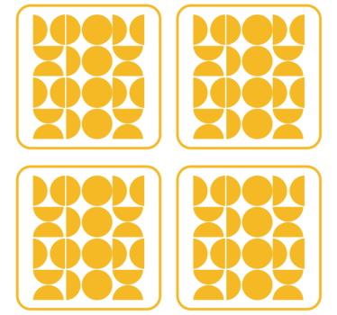 Geometrikus formák poháralátétek - TenStickers