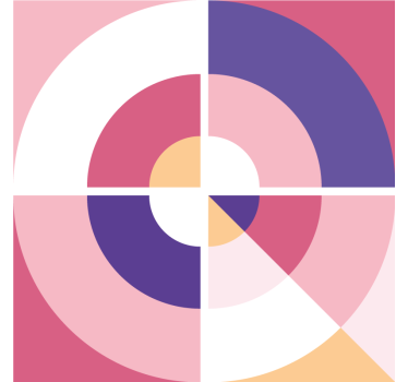 Modern poháralátétek geometrikus színes formákban - TenStickers