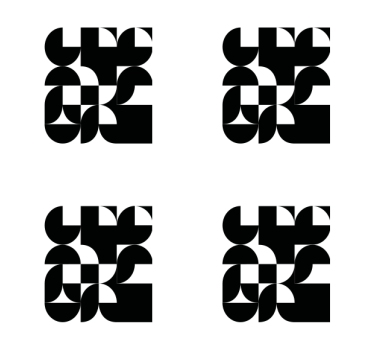 Modern poháralátétek geometrikus monokróm mintákkal - TenStickers