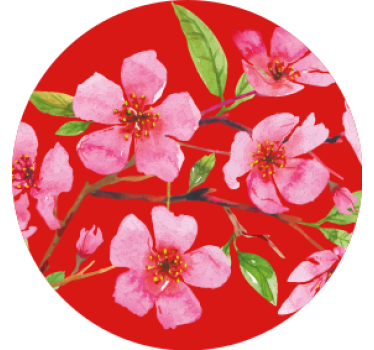 Gyönyörű akvarell sakura virágok alátét - TenStickers