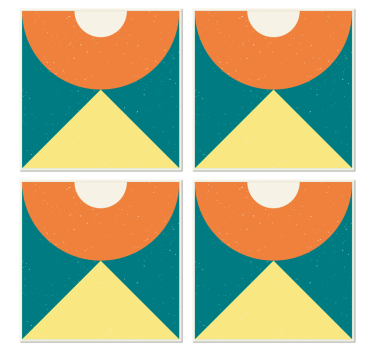 Színes vintage stílusú retro alátétek - TenStickers
