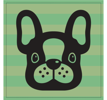 Modern poháralátétek francia bulldog arccal - TenStickers