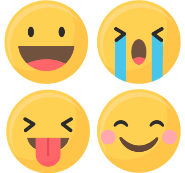 A közösségi média emojis geeky alátéteket - TenStickers