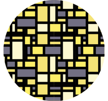 Geometrikus sárga és szürke minta poháralátétek - TenStickers