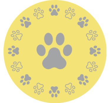 Modern poháralátétek kutyanyom mintával - TenStickers