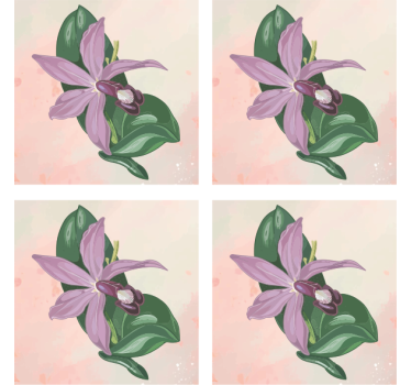 Elegáns orchidea virág modern poháralátétek - TenStickers