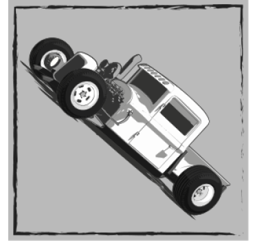 Időtlen hot rod Ábrázolás poháralátétek szörnyszülött - TenStickers