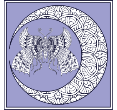 Pillangó mandala hold pillangó alátét készlet - TenStickers