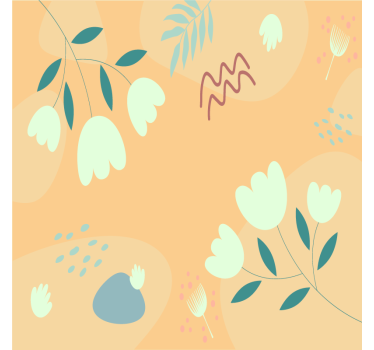 Modern poháralátétek virágos minimalista mintákkal - TenStickers