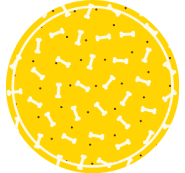 Csontmintás kerek poháralátétek szörnyszülött - TenStickers