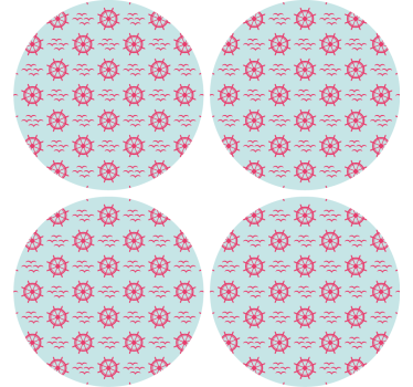 Tengeri kerék mintás poháralátétek szörnyszülött - TenStickers