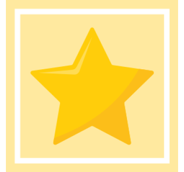 Merész sárga csillag formájú poháralátétek modern - TenStickers