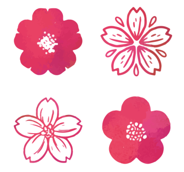 Modern poháralátétek rózsaszín virágmintával - TenStickers