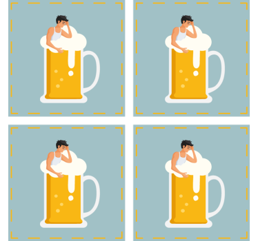 Poháralátétek sörszőnyegek pihentető söröskép - TenStickers