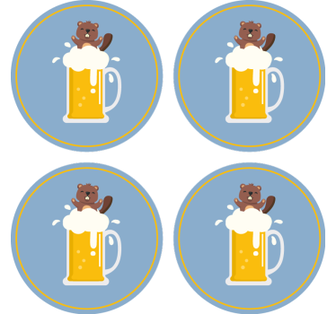 Vidám hód poháralátétek sörszőnyegek - TenStickers