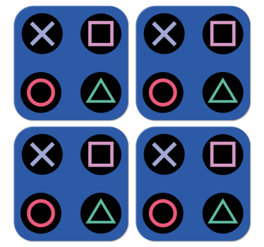 Vicces színes playstation minta geeky alátétek - TenStickers