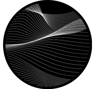 3d absztrakt fekete hullám modern ital alátét - TenStickers