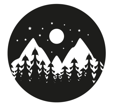 Hegyi Éjszakai táj poháralátétek - TenStickers