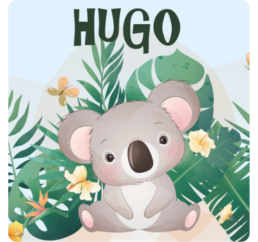 Aranyos koala művészet - poháralátétek testreszabható - TenStickers