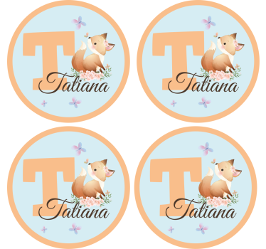Fantasztikus róka design poháralátétek testreszabható - TenStickers