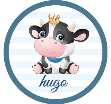 Cuki tehén illusztráció - poháralátétek testreszabható - TenStickers