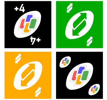 Színes kártya motívumok poháralátétek szörnyszülött - TenStickers