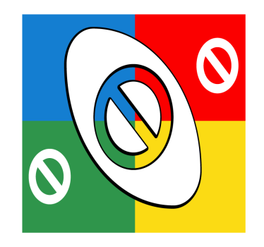 Többszínű stop uno kártya négy részből álló stréber alátéttel - TenStickers