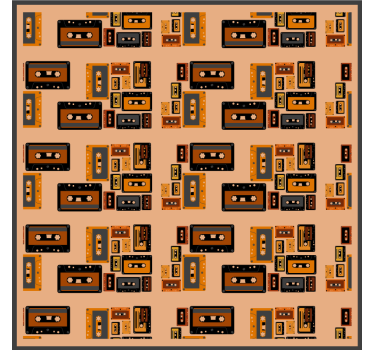 80 -as évek kazettás mintás retro alátétei - TenStickers