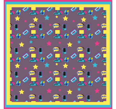 Retro tech minta poháralátétek szörnyszülött - TenStickers