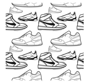 Modern poháralátétek sneaker körvonal mintákkal - TenStickers