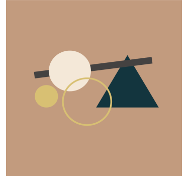 Modern poháralátétek geometrikus formákkal és körrel - TenStickers