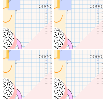 Modern poháralátétek geometrikus mintával - TenStickers